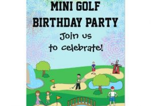 Miniature Golf Birthday Party Invitations Mini Miniature Golf Birthday Party Invitations Zazzle