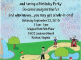 Miniature Golf Birthday Party Invitations Mini Miniature Golf Kids Birthday Party Invitation Printable