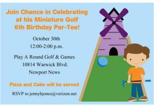Miniature Golf Birthday Party Invitations Miniature Golf Golfing Birthday Party Invitations by