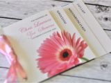Minibook Wedding Invitations Mini Book Wedding Invitation Pale Pink Gerbera