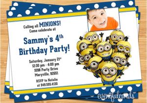 Minion Birthday Party Invitations Templates Minion Birthday Party Invitations Ideas Drevio