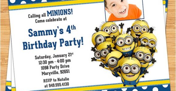Minion Birthday Party Invites Free Printable Minion Birthday Party Invitations Ideas