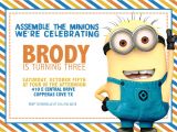 Minion Birthday Party Invites Minion Birthday Party Invitations Ideas Drevio