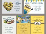 Minion Party Invitations Uk Personalised Minion Kids Birthday Party Invitations