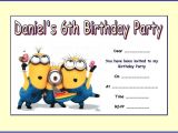 Minions Birthday Invitation Template Personalised Despicable Me Minions 2 Party Invitations X
