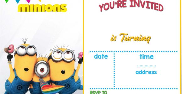 Minions Birthday Invitation Template Updated Bunch Of Minion Birthday Party Invitations Ideas