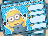 Minions Party Invites Free Printable Despicable Me Minion Birthday Invitation