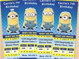 Minions Party Invites Free Printable Despicable Me Minion Ticket Invitations