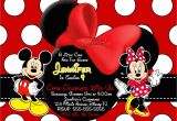 Minnie and Mickey Mouse Party Invitations Mickey and Minnie Mouse Birthday Party Invitations
