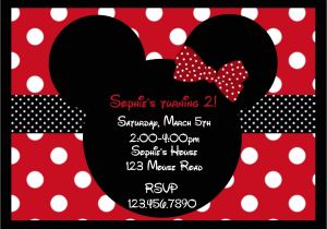 Minnie and Mickey Mouse Party Invitations Minnie Mouse Party Red On Pinterest