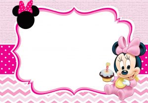 Minnie Birthday Invitation Template Baby Minnie Mouse Invitation Template Free Printable