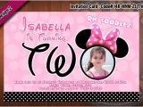 Minnie Mouse 1 Year Old Birthday Party Invitations Minnie Mouse Invitations Two Years Old Birthday Photo