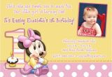 Minnie Mouse 1st Birthday Invitations Templates Free Download Minnie Mouse 1st Birthday Invitations