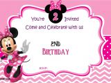 Minnie Mouse 2nd Birthday Invitation Wording Free Minnie Mouse 2nd Birthday Invitation Template