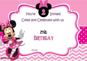 Minnie Mouse 2nd Birthday Invitation Wording Free Minnie Mouse 2nd Birthday Invitation Template