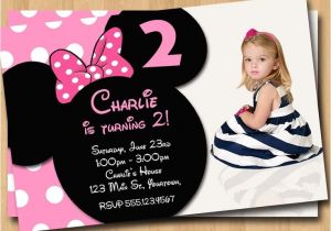 Minnie Mouse 2nd Birthday Invitations Template Minnie Mouse Birthday Quotes Quotesgram