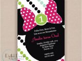 Minnie Mouse 3rd Birthday Invitation Wording Minnie Mouse Birthday Party Invitation Printable 5×7