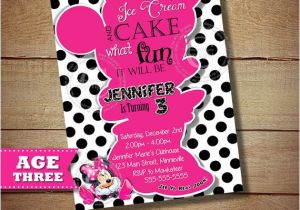 Minnie Mouse 3rd Birthday Invitations Items Similar to Huge Selection Minnie Mouse Birthday