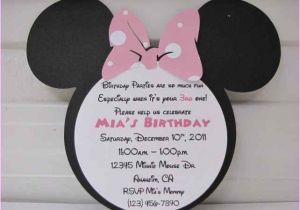 Minnie Mouse 3rd Birthday Invitations Minnie Mouse 3rd Birthday Invitation Wording