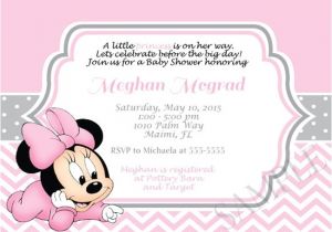 Minnie Mouse Baby Shower Invitations Free Pink Minnie Mouse Girl Shower Invitation