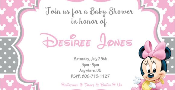 Minnie Mouse Baby Shower Invites Minnie Mouse Baby Shower Invitations Templates