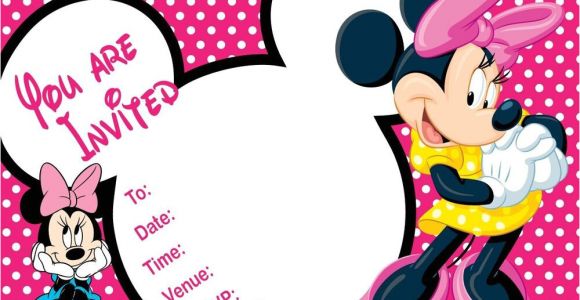 Minnie Mouse Birthday Invitation Template 20 Minnie Mouse Party Invitations Kids Children Quot S Invites