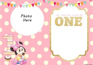 Minnie Mouse Birthday Invitation Template Free Download Free Printable Minnie Mouse 1st Invitation Free