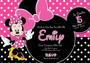 Minnie Mouse Birthday Invitation Template Special Minnie Mouse Birthday Invitation Design Template