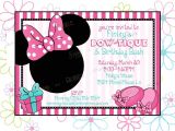 Minnie Mouse Bowtique Birthday Invitations Minnie Mouse Inspired Birthday Invitation and Thank You