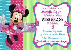 Minnie Mouse Bowtique Birthday Invitations Minnie S Bow Tique Birthday Party Invitation In Size 4×6