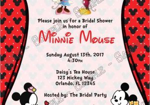 Minnie Mouse Bridal Shower Invitations Minnie and Mickey Invitation – orderecigsjuicefo
