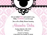 Minnie Mouse Bridal Shower Invitations Minnie Mouse Pink Black Damask Baby Shower Birthday