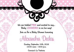 Minnie Mouse Bridal Shower Invitations Minnie Mouse Pink Black Damask Baby Shower Birthday