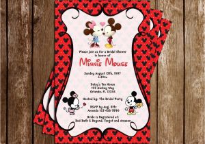 Minnie Mouse Bridal Shower Invitations Novel Concept Designs Mickey & Minnie Mouse Bridal