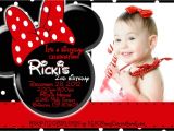 Minnie Mouse First Birthday Invitations Red Minnie Mouse 1st Birthday Invitations Ideas – Bagvania