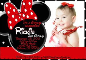 Minnie Mouse First Birthday Invitations Red Minnie Mouse 1st Birthday Invitations Ideas – Bagvania
