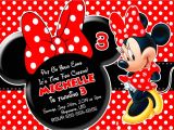 Minnie Mouse First Birthday Invitations Red Red Minnie Mouse Birthday Invitations