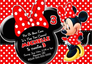 Minnie Mouse First Birthday Invitations Red Red Minnie Mouse Birthday Invitations