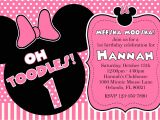 Minnie Mouse First Birthday Party Invitations Free Printable Minnie Mouse 1st Birthday Invitations