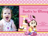 Minnie Mouse First Birthday Party Invitations Minnie Mouse 1st Birthday Invitations Ideas Bagvania