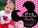 Minnie Mouse First Birthday Party Invitations Minnie Mouse First Birthday Invitations Drevio