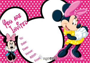 Minnie Mouse Party Invitation Template 20 Minnie Mouse Party Invitations Kids Children Quot S Invites