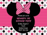 Minnie Mouse Party Invitation Template Minnie Mouse Birthday Party Invitations Free Invitation