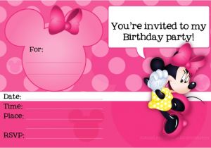 Minnie Mouse Party Invitation Template Minnie Mouse Printable Party Invitation Template