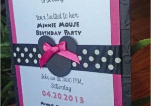 Minnie Mouse Party Invitations Diy Homemade Minnie Mouse Invitations Template Resume Builder