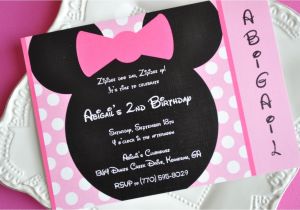 Minnie Mouse Party Invitations Diy Homemade Minnie Mouse Invitations Template Resume Builder