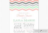 Mint and Coral Bridal Shower Invitations Mint & Coral Bridal Shower Invitations Printed Grey