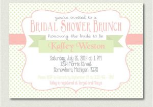 Mint and Coral Bridal Shower Invitations Mint and Coral Bridal Shower Brunch Invitation Wedding
