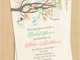 Mint and Coral Bridal Shower Invitations Mint and Coral Bridal Shower Invitation with Birdcage