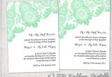 Mint Green Wedding Invitation Template Diy Wedding Invitation Template Editable Mint Green